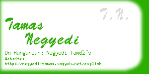 tamas negyedi business card